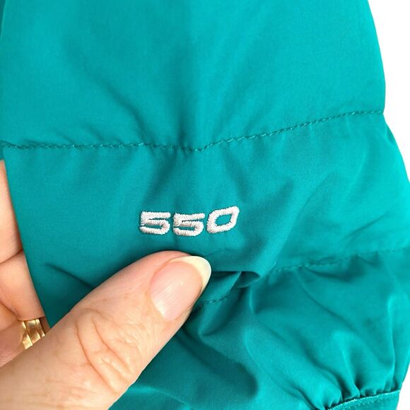 The North Face Puffer Jacket Womens 550 Down Feather Sports Coat, Green, Small P - Picture 8 of 13
